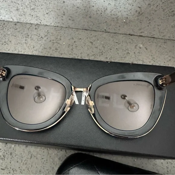 Chanel CC Cat Eye Quilted Sunglasses